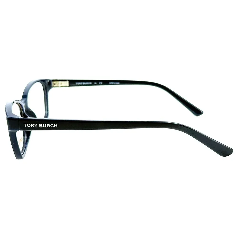 Tory Burch TY4002 Womens Plastic Eyeglass Frame 1370 Navy Silver 52-16